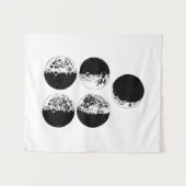 Moon Phases Astronomy Space Art-illustraties Wandkleed (Voorkant (horizontaal))