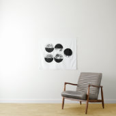 Moon Phases Astronomy Space Art-illustraties Wandkleed (In Situ (horizontaal))
