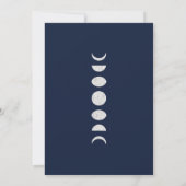 Moon Phases Blue Astrology Celestial Sweet 16 Kaart (Achterkant)