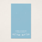 Moon Phases Blue Earring Sieraden Display Kaarten Visitekaartje (Voorkant)