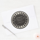 Moon Phases boho celestial Weddenschap Ronde Sticker (Envelop)