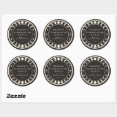 Moon Phases boho celestial Weddenschap Ronde Sticker (Vel)