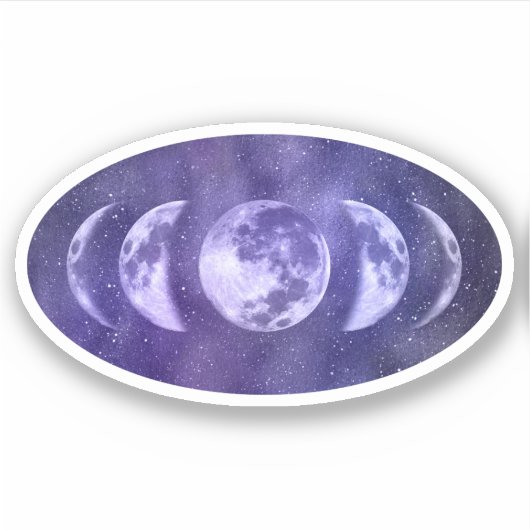 Moon Phases Boho Lunar Sticker (Voorkant)