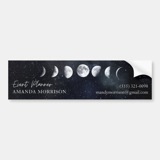 Moon Phases Celestial Event Planner Bumper Sticke Bumpersticker (Voorkant)