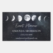 Moon Phases Celestial Event Planner Rechthoekige Sticker (Voorkant)