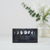 Moon Phases Celestial Event Planner Visitekaartje (Staand voorkant)
