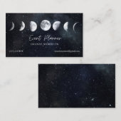 Moon Phases Celestial Event Planner Visitekaartje (Voorkant / Achterkant)