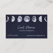 Moon Phases Celestial Event Planner Visitekaartjes (Voorkant)