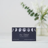 Moon Phases Celestial Hair Stylist Visitekaartjes (Staand voorkant)