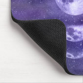 Moon Phases Celestial Pattern Paars en Blue Muismat (Hoek)