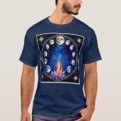 Moon Phases Crystal Cosmos T-shirt (Voorkant)