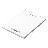 Moon Phases Energy Healer Visitekaartje Notitieblok (Linkerzijde)