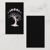 Moon Phases Gothic Tree Visitekaartje (Voorkant / Achterkant)