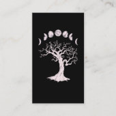 Moon Phases Gothic Tree Visitekaartje (Voorkant)