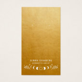 Moon Phases Gouden Oorbel Sieraden Display Kaarten Visitekaartje (Voorkant)