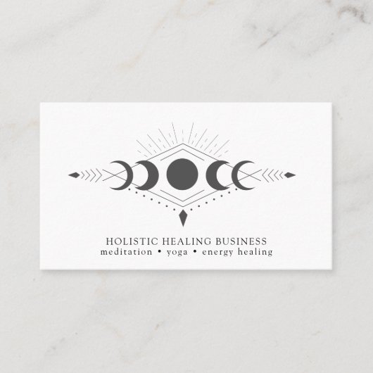 Moon Phases Healing Practitioner Visitekaartje (Voorkant)