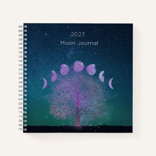 Moon Phases Journal en Sketchbook Notitieboek (Voorkant)