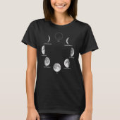 Moon Phases Lunar Calendar Astronomy Binoculars Ae T-shirt (Voorkant)
