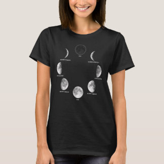 Moon Phases Lunar Calendar Astronomy Binoculars Ae T-shirt