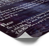 Moon Phases Magick Wiccan Book of Shadows Poster (Hoek)