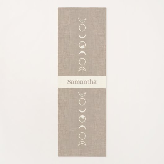 Moon Phases Microprint Boho Spiritual Yogamat (Voorkant)