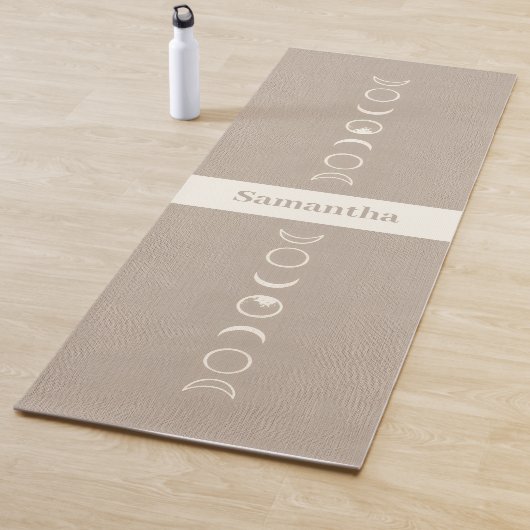 Moon Phases Microprint Boho Spiritual Yogamat (In situ)