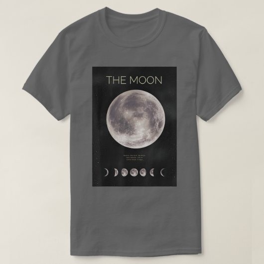 Moon Phases Night Graphic T-Shirt (Design voorkant)