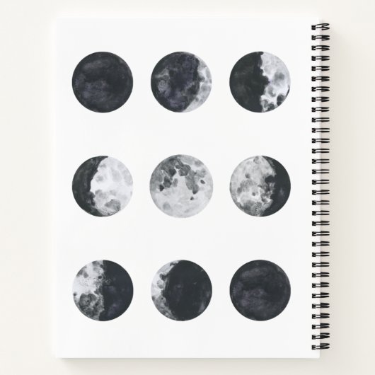 Moon Phases Notebook, Night Sky Journal Notitieboek (Achterkant)