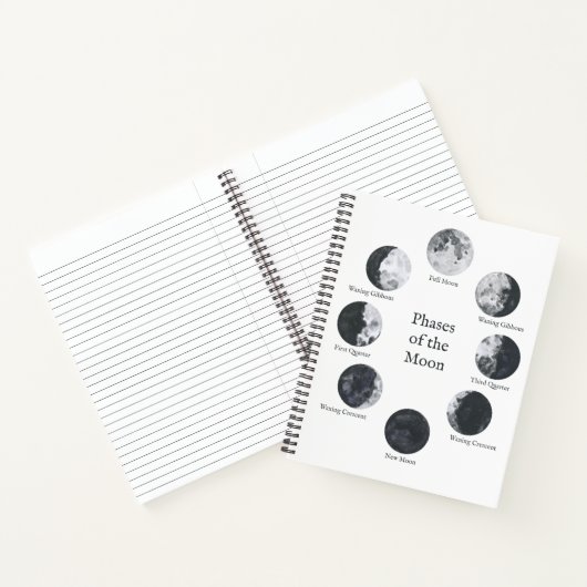 Moon Phases Notebook, Night Sky Journal Notitieboek (Binnen)