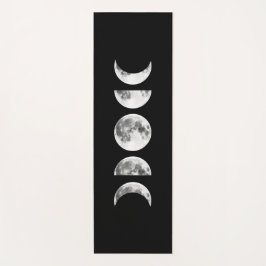 Moon Phases on Black Yoga Mat