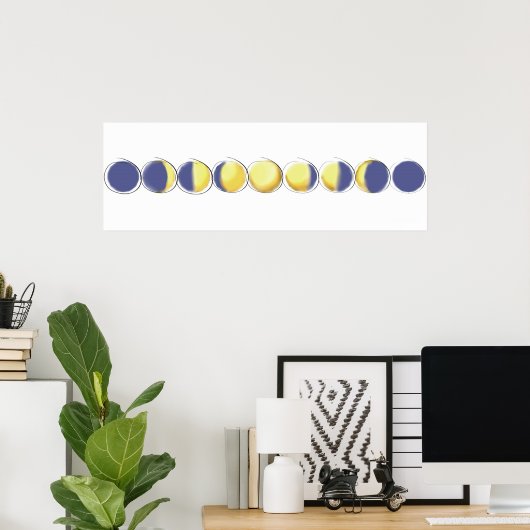 Moon Phases Poster (Thuiskantoor)