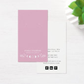 Moon Phases Roze Oorbel Sieraden Display Kaarten Visitekaartje (Bureau)