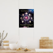 Moon Phases Sacred Geometry Wall Art Poster (Keuken)