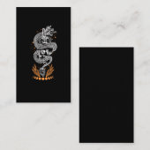 Moon Phases Snake Skull Sword Occult Visitekaartje (Voorkant / Achterkant)