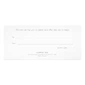 Moon Phases Spa Salon Cadeaucertificaat Reclamekaart (Achterkant)