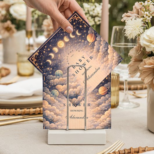 Moon Phases Space Baby Shower Servet