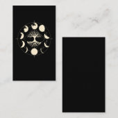 Moon Phases Spiritueel Tree Astronomie Crescent Visitekaartje (Voorkant / Achterkant)