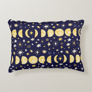 Moon Phases Stars achtergrond Accent Kussen