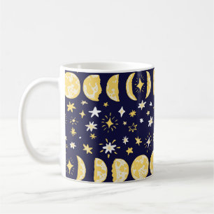 Moon Phases Stars achtergrond Koffiemok