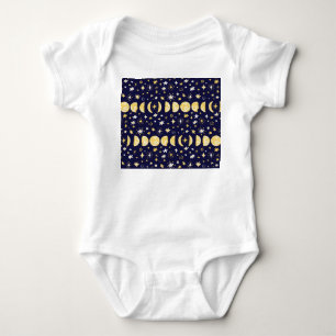 Moon Phases Stars achtergrond Romper