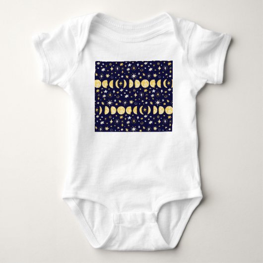 Moon Phases Stars  achtergrond Romper (Voorkant)