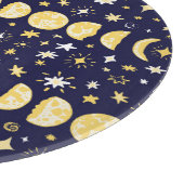 Moon Phases Stars  achtergrond Snijplank (Hoek)
