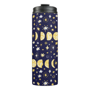 Moon Phases Stars achtergrond Thermosbeker