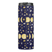 Moon Phases Stars achtergrond Thermosbeker (Achterkant)