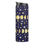 Moon Phases Stars achtergrond Thermosbeker (Geroteerd rechts)