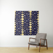 Moon Phases Stars  achtergrond Wandkleed (In Situ (horizontaal))