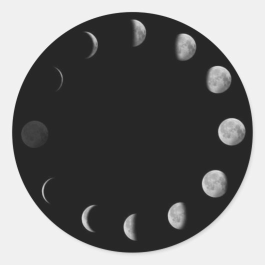 Moon Phases Sticker (Voorkant)