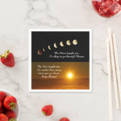 Moon Phases Sun Rises Inspirerend Quote Napkins Servet (Insitu)