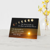 Moon Phases Sun verhoogt Inspirerend Quote Kaart (Gele Bloem)