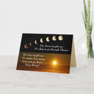 Moon Phases Sun verhoogt Inspirerend Quote Kaart
